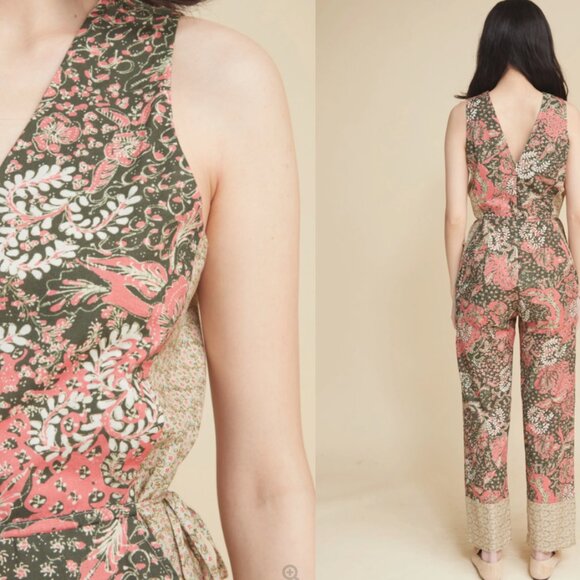 WARM Nico Floral pink and green jumpsuit. Size  M (WARM size 2) - Picture 4 of 5